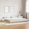 vidaXL Floor Bed Frame Natural 213.5 x 184 x 9 cm Solid Pine Wood
