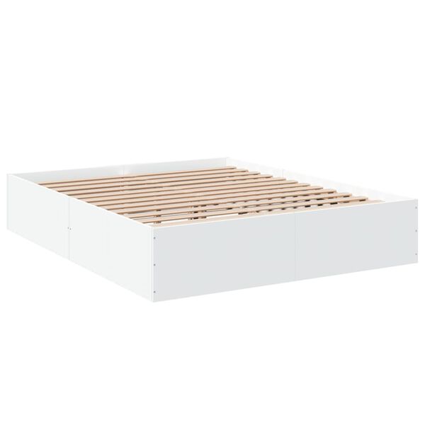vidaXL Bed Frame without Mattress White 160x200 cm