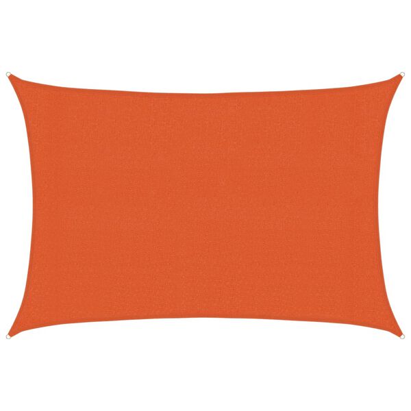 vidaXL Sunshade Sail 160 g/m² Rectangular Orange 3x5 m HDPE
