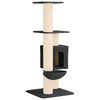 vidaXL Cat Tree with Sisal Scratching Posts Dark Grey 137 cm