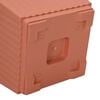 vidaXL Square Flower Pot 24 pcs Brick Red 43 x 43 x 33.5 cm Plastic