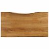 vidaXL Table Top 110x60x2.5 cm Live Edge Solid Wood Mango