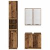 vidaXL Bathroom Cabinet Set with Shelf 3 pcs Old Wood Engineered Wood