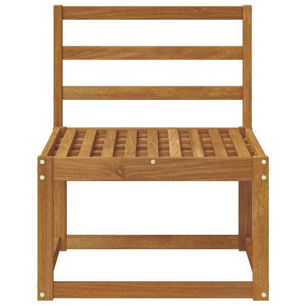 vidaXL Outdoor Middle Sofa Solid Acacia Wood Natural 59 x 63 x 73 cm