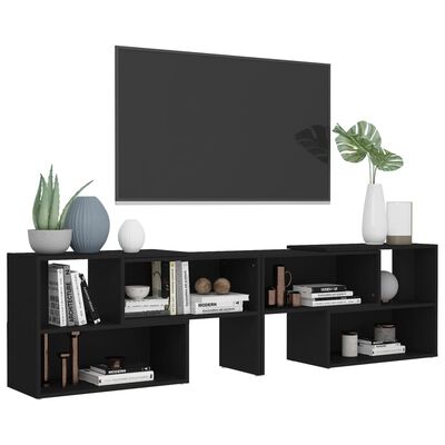 vidaXL TV Cabinet Black 149x30x52 cm Engineered Wood