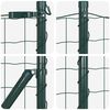 vidaXL Fence with Post Green 0.4 x 50 m Steel and PVC