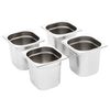 vidaXL Gastronorm Containers 8 pcs GN 1/6 150 mm Stainless Steel