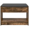 vidaXL Hall Bench with Cushion with Shelf Smoked Oak 63 x 38 x 45 cm