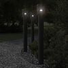 vidaXL Outdoor Floor Lamps 3pcs Black 110cm Stainless Steel