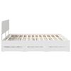 vidaXL Bed Frame with Headboard White 200 x 200 cm Engineered Wood