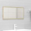 vidaXL Bathroom Furniture Set White and Sonoma Oak Engineered Wood