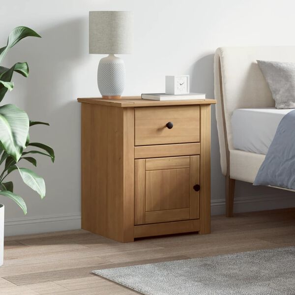 vidaXL Bedside Cabinet Panama 46x40x57 cm Solid Wood Pine