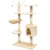 vidaXL Cat Tree with Sisal Scratching Posts 125 cm Beige