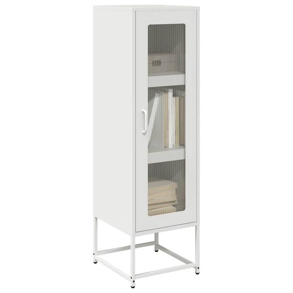 vidaXL Highboard White 36x39x123 cm Cold-rolled Steel