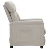 vidaXL Recliner Chair Light Grey Microfiber Fabric