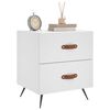 vidaXL Bedside Cabinets 2 pcs White 40x35x47.5 cm Engineered Wood