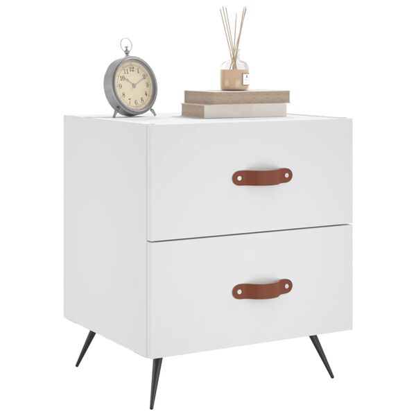 vidaXL Bedside Cabinets 2 pcs White 40x35x47.5 cm Engineered Wood