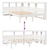 vidaXL Bookcase Bed without Mattress White 120x200 cm Solid Wood Pine