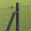 vidaXL Fence Post Grey 25 x 1.2 m (19 x 19 mm mesh) Steel and PVC