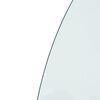 vidaXL Fireplace Glass Plate Half Round 800x600 mm