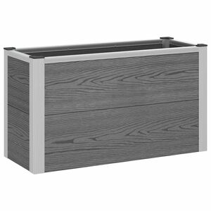 vidaXL Garden Raised Bed Grey 75 x 30 x 42 cm WPC and Aluminium
