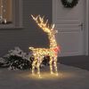 vidaXL 3D Reindeer with 140 LEDs Warm white 128 cm PET