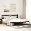 vidaXL Bed Frame without Mattress with Headboard Brown Oak 200x200 cm