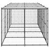 vidaXL Outdoor Dog Kennel Steel with Roof 9.68 m&sup2;
