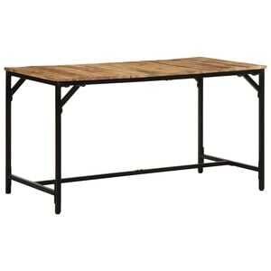 vidaXL Dining Table 140x70x75 cm Solid Wood Rough Mango