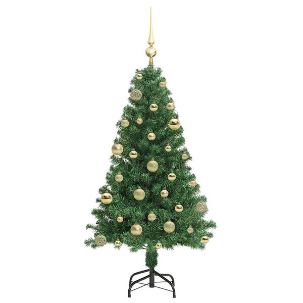 vidaXL Artificial Christmas Tree with 150 LEDs with Stand Green 120 cm