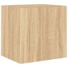 vidaXL TV Wall Cabinets with LED Lights 2 pcs Sonoma Oak 40.5x35x40 cm