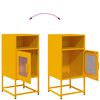 vidaXL Bedside Cabinet Mustard Yellow 36x39x78 cm Cold-rolled Steel