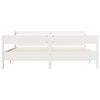 vidaXL Bed Frame without Mattress White 200x200 cm Solid Wood Pine