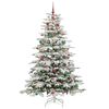 vidaXL Artificial Hinged Christmas Tree White 180 cm PE and PVC