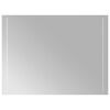 vidaXL LED Bathroom Mirror Transparent 80 x 60 cm Tempered Glass