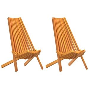 vidaXL Chair 2 pcs Brown 69 x 56 x 84 cm Solid Acacia Wood