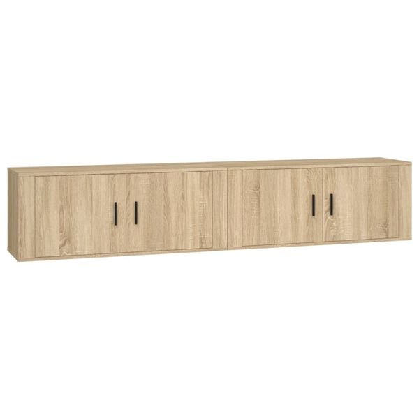 vidaXL Wall-mounted TV Cabinets 2 pcs Sonoma Oak 100x34.5x40 cm