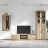 vidaXL TV Cabinet Set with Drawer FLORIN Sonoma Oak Engineered Wood