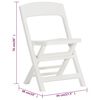 vidaXL Folding Garden Chairs 4 pcs PP White