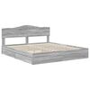 vidaXL Storage Bed Grey Sonoma 200 x 200 cm Engineered Wood