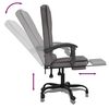 vidaXL Massage Reclining Office Chair Grey Faux Leather