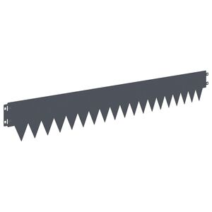 vidaXL Lawn Edging 30 pcs 103 x 15 cm Steel Anthracite