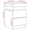 vidaXL Bedside Cabinet with LED Artisian Oak 35x39x55 cm Engineered Wood