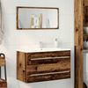 vidaXL Bathroom Sink Cabinet Old Wood 80x38.5x48 cm Engineered Wood