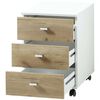 Germania Rolling Filing Cabinet Altino 40x48.9x56.9 cm Navarra-oak and White