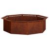 vidaXL Fire Pit Ring Rusty 100 x 100 x 25 cm Weathering Steel