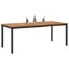 vidaXL Outdoor Tables Natural and black 200 x 90 x 75 cm