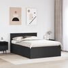 vidaXL Bed Frame with Headboard Black 160 x 200 cm Engineered Wood