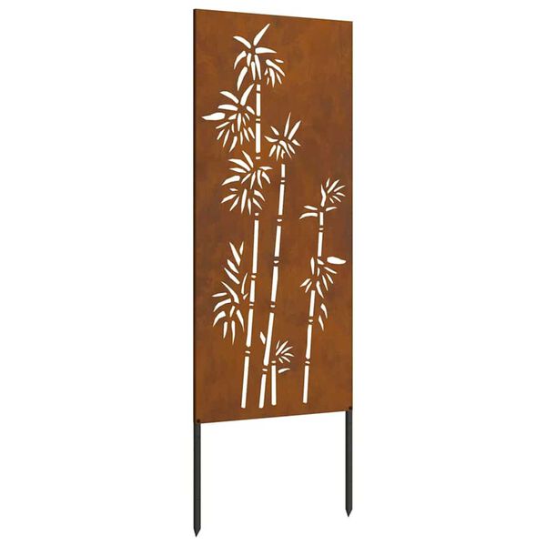 vidaXL Garden Privacy Screen Floral Rusty 50 x 140 cm Weathering steel