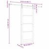 vidaXL Sliding Door White 83 x 232 cm Solid Pine Wood